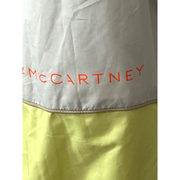 Adidas Stella McCartney Track Top S Oversized Grey Yellow Tan Zip Drawcords Logo - Picture 12 of 16